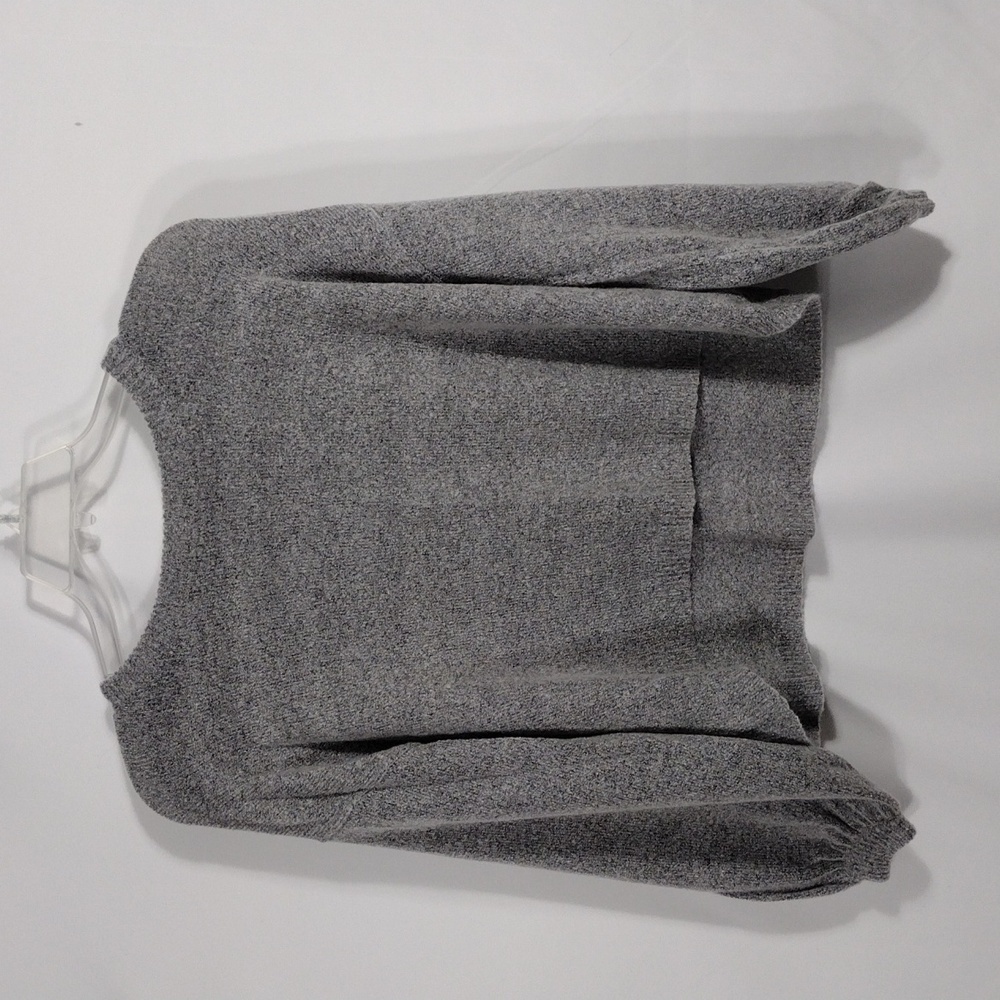 EUC Hyfve Gray balloon sleeve high low sweater size Small